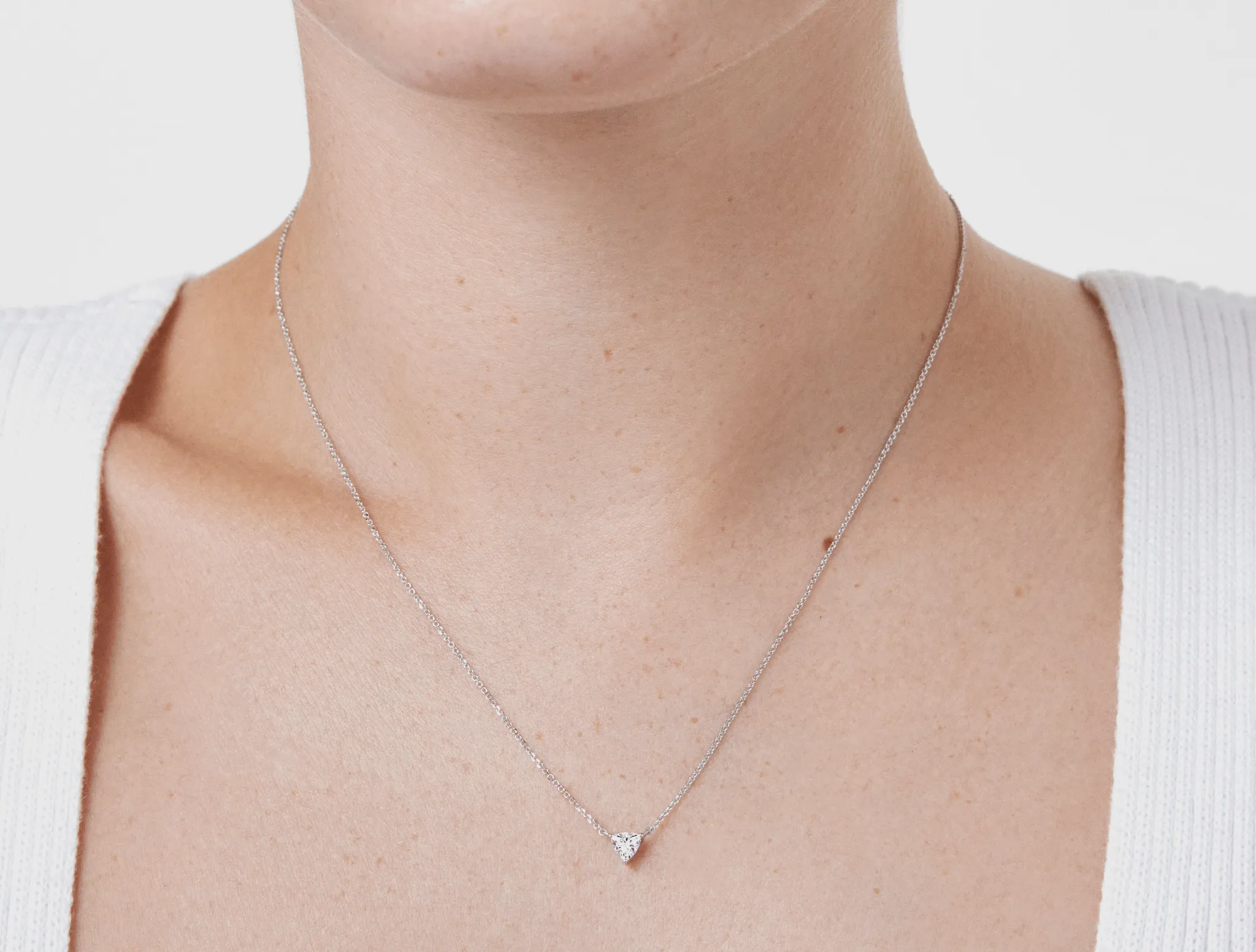 Lab-Grown Diamond ct. Mini Trillion Pendant | White