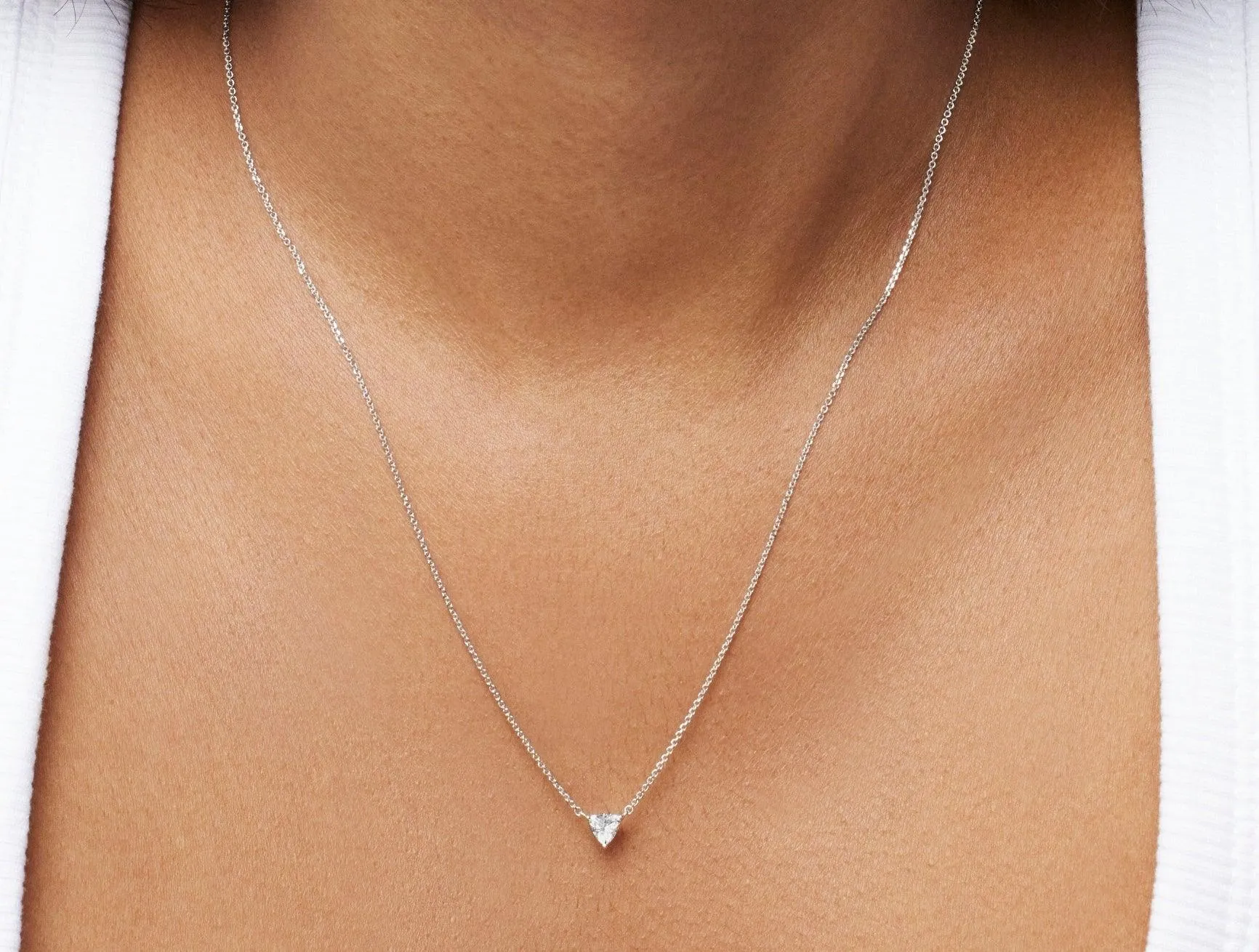 Lab-Grown Diamond ct. Mini Trillion Pendant | White