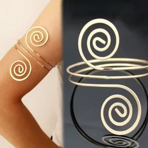 Lalynnly Fashion Bracelet & Bangle Bohemian Ethnic Upper Arm Bracelet Gold  Vintage Arrow Open Bangle Armlet Arm Cuff B05941