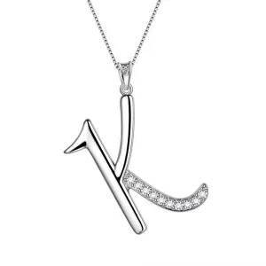 Letter Initial K Necklaces Pendant Women Girls Name Jewelry Gift 925 Sterling Silver