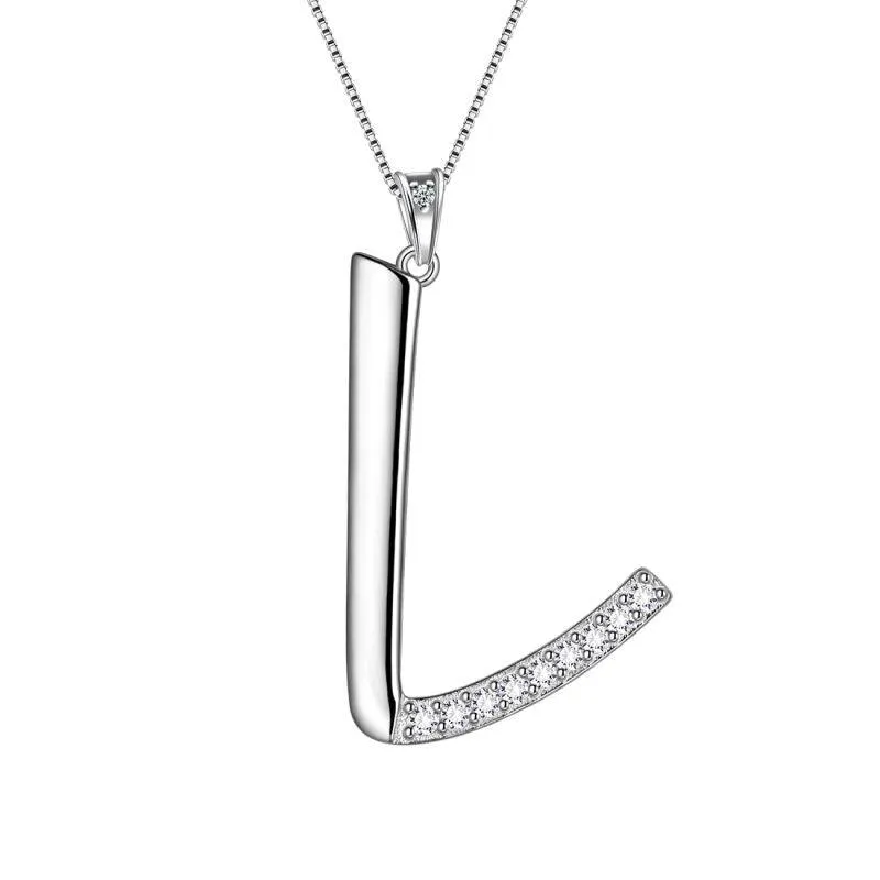 Letter Initial L Necklaces Pendant Women Girls Name Jewelry Gift 925 Sterling Silver