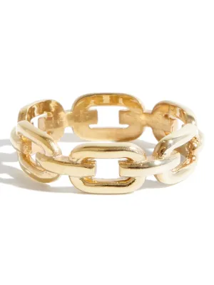 Link Chain Ring In Gold