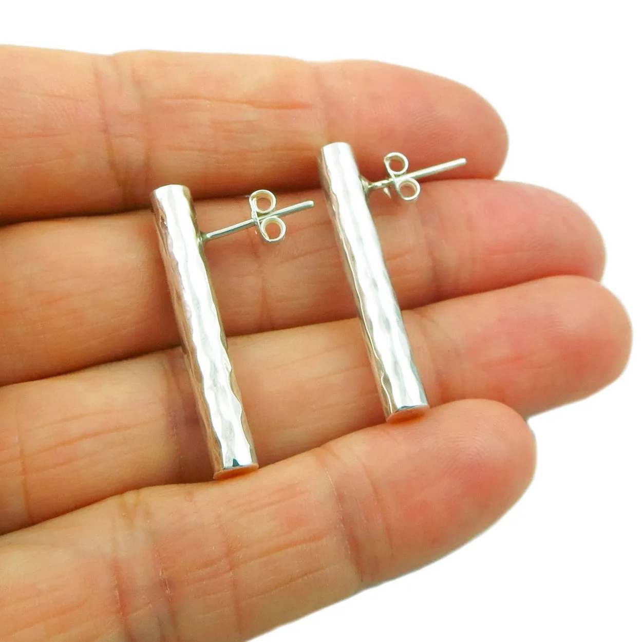 Long 925 Sterling Silver Drop Earrings