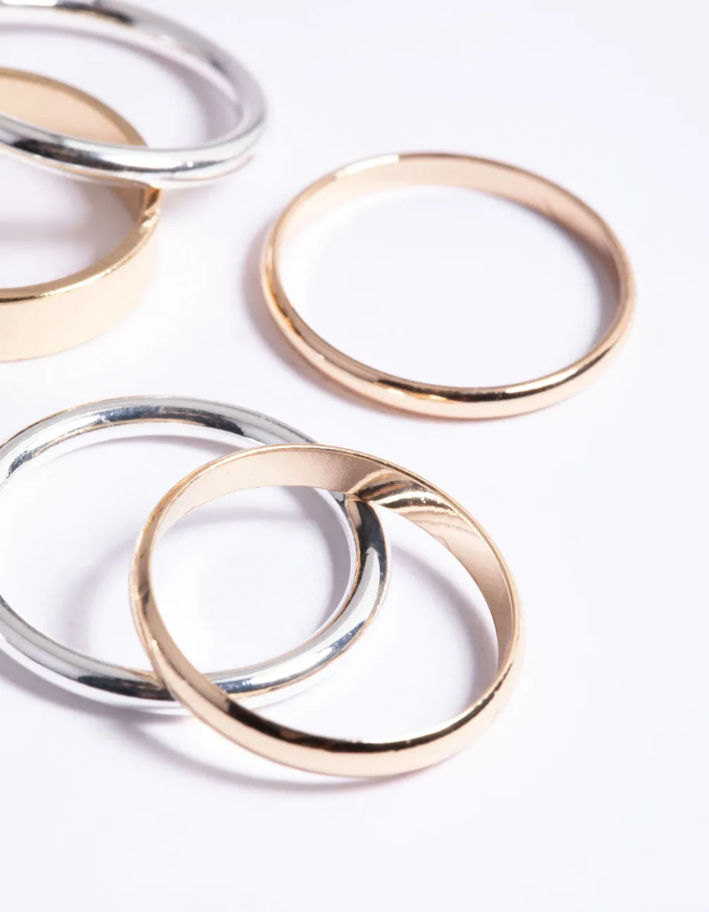 Mixed Metal Basic Bands Ring Pack