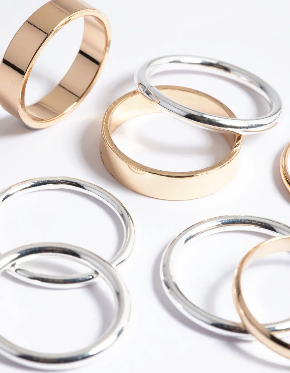 Mixed Metal Basic Bands Ring Pack