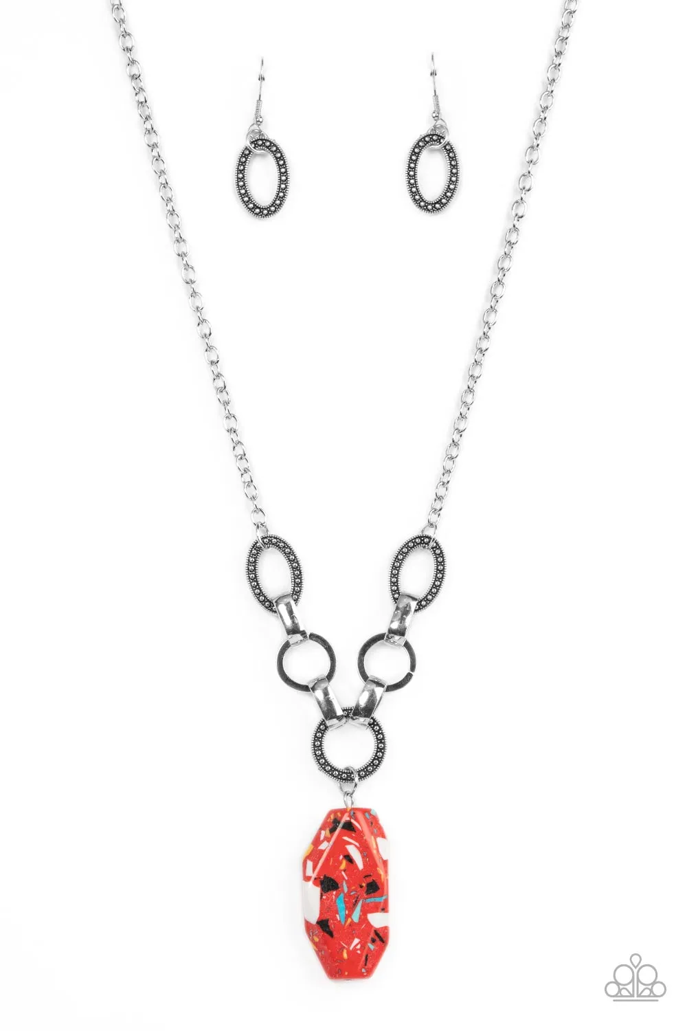 Necklace Mystical Mineral - Red N2096