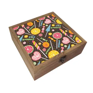 Nutcase Designer Storage Box for Jewellery Wooden - Unique Gifts -Colorful Candies