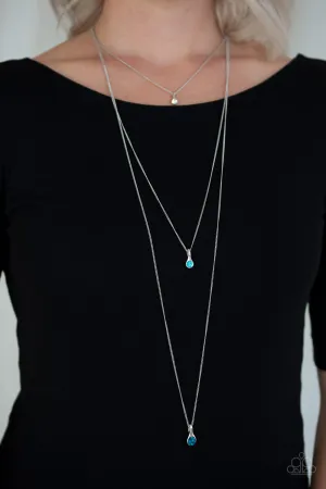 Open Door Jewelry - Crystal Chic - Blue Necklace - Paparazzi Accessories