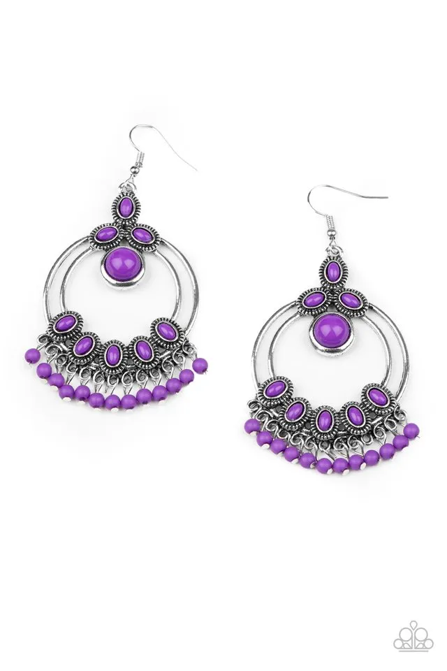 Paparazzi Earring ~ Palm Breeze - Purple