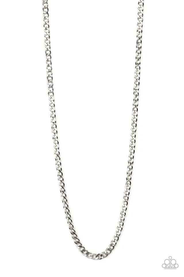 Paparazzi Necklace ~ Delta - Silver