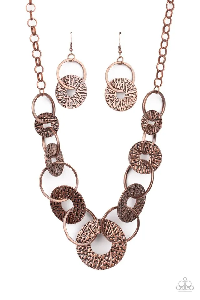 Paparazzi Necklace ~ Industrial Envy - Copper