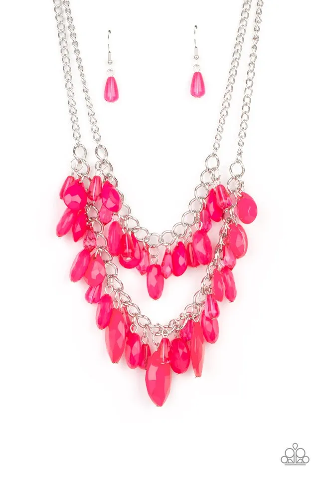 Paparazzi Necklace ~ Midsummer Mixer - Pink