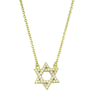 Pave CZ's Star of David Necklace