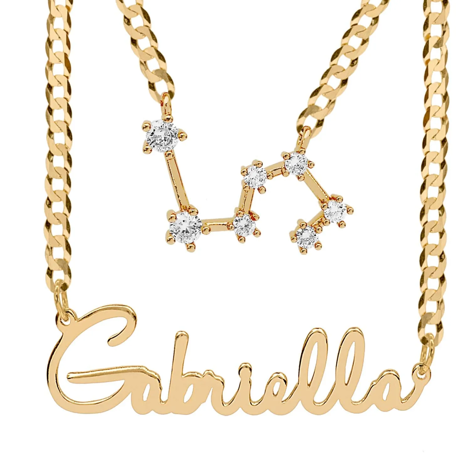 Personalized  Script Constellation Name Necklace