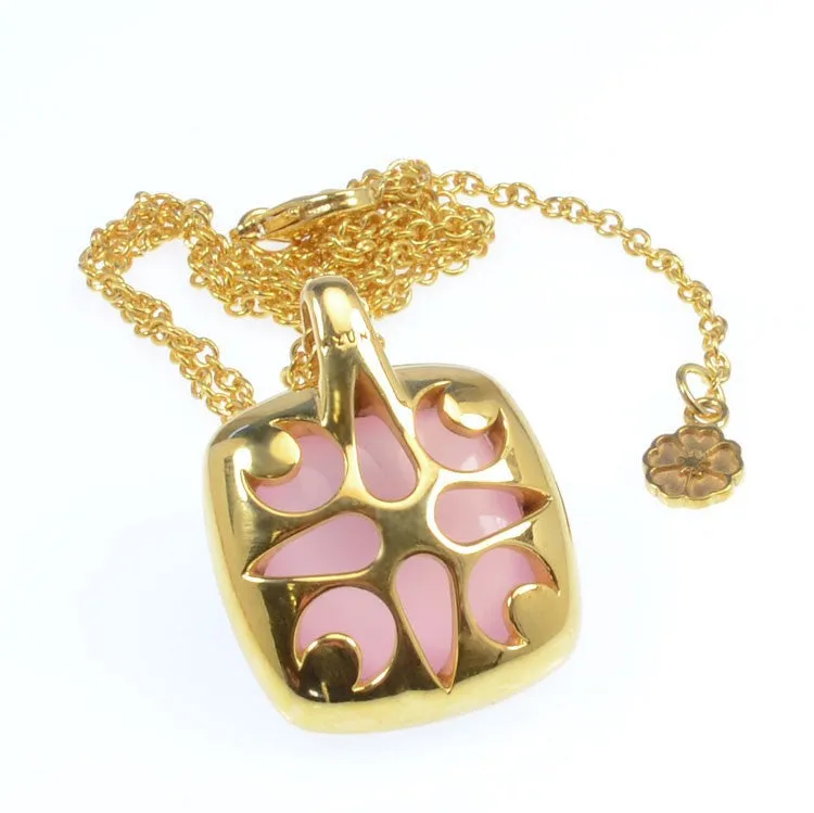 Pink Chalcedony Pendant Necklace