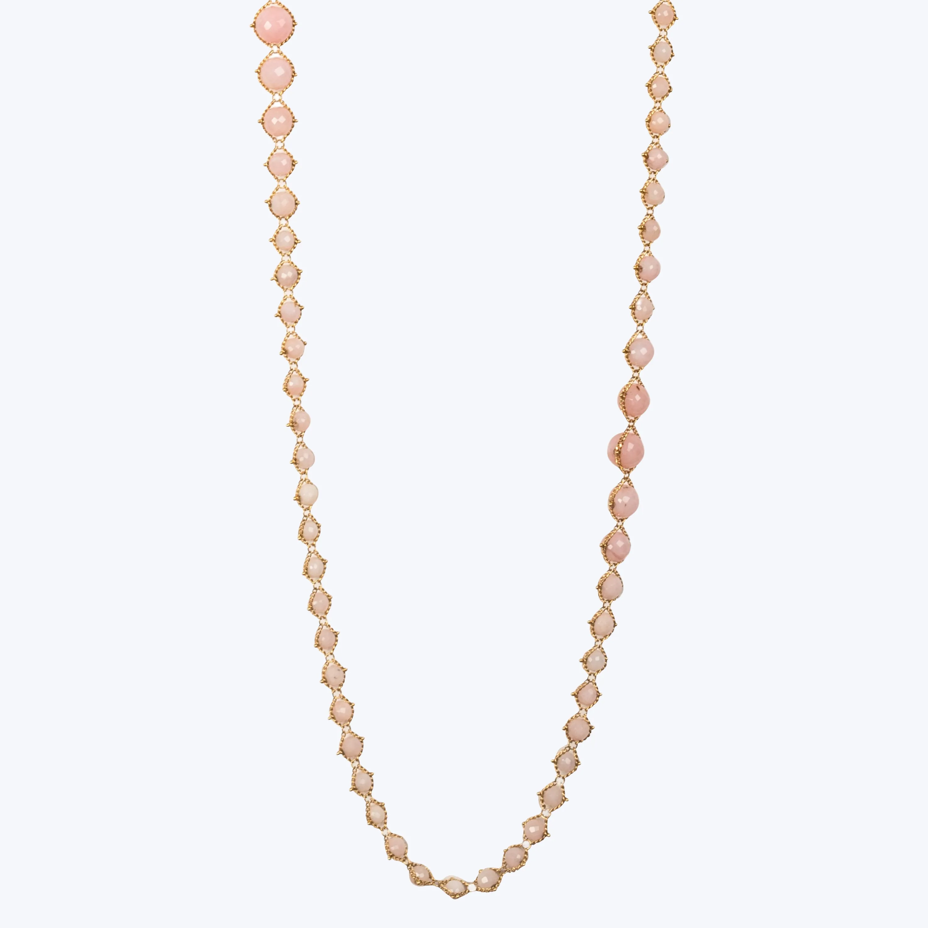 Pink Opal 18k Woven Necklace