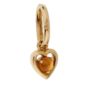 Pomellato Citrine Yellow Gold Heart Pendant