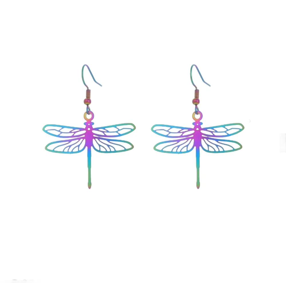 Rainbow Dragonfly Earrings