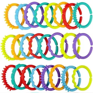 Rainbow Ring Teether Toys 8pcs/set