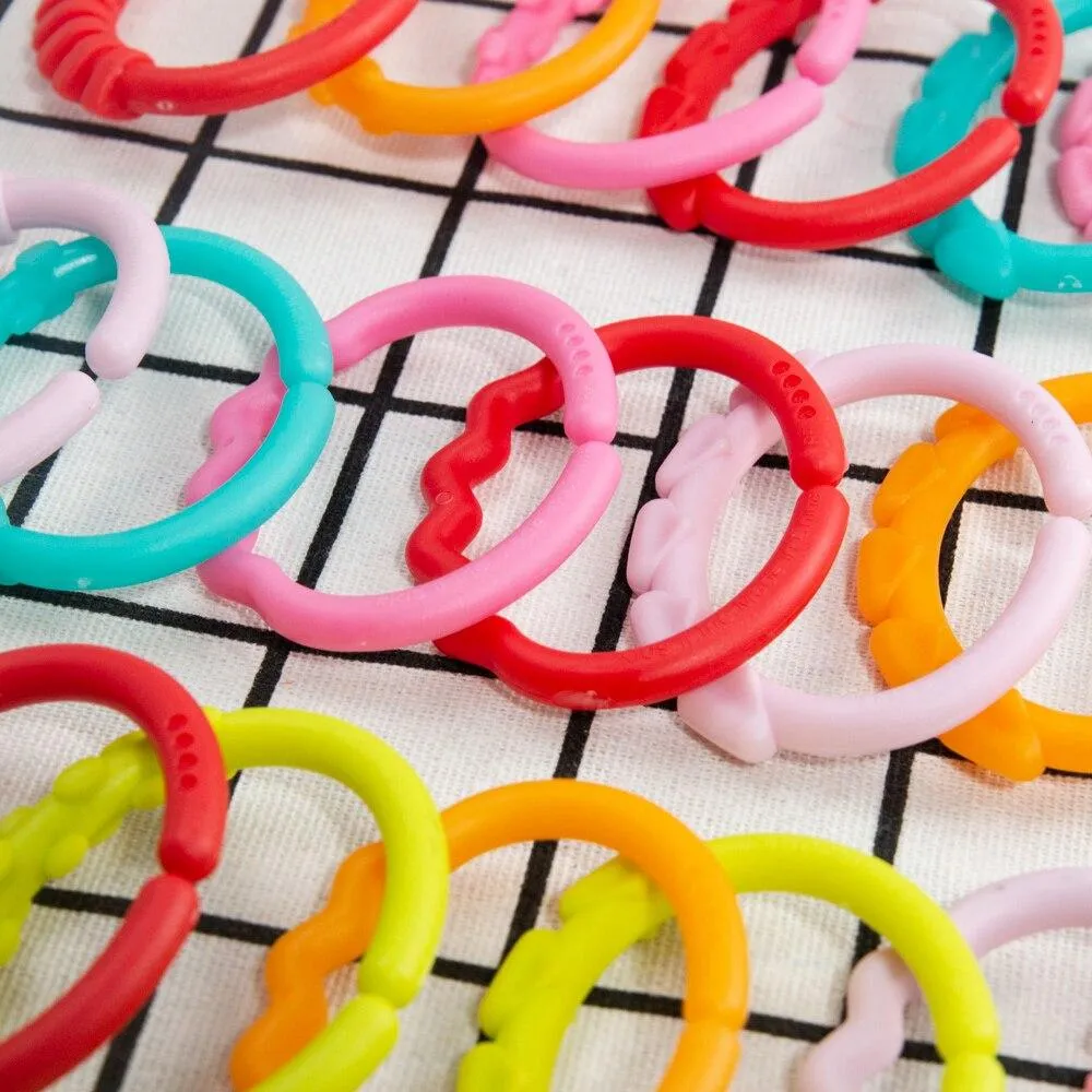 Rainbow Ring Teether Toys 8pcs/set