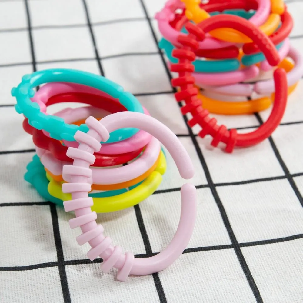 Rainbow Ring Teether Toys 8pcs/set