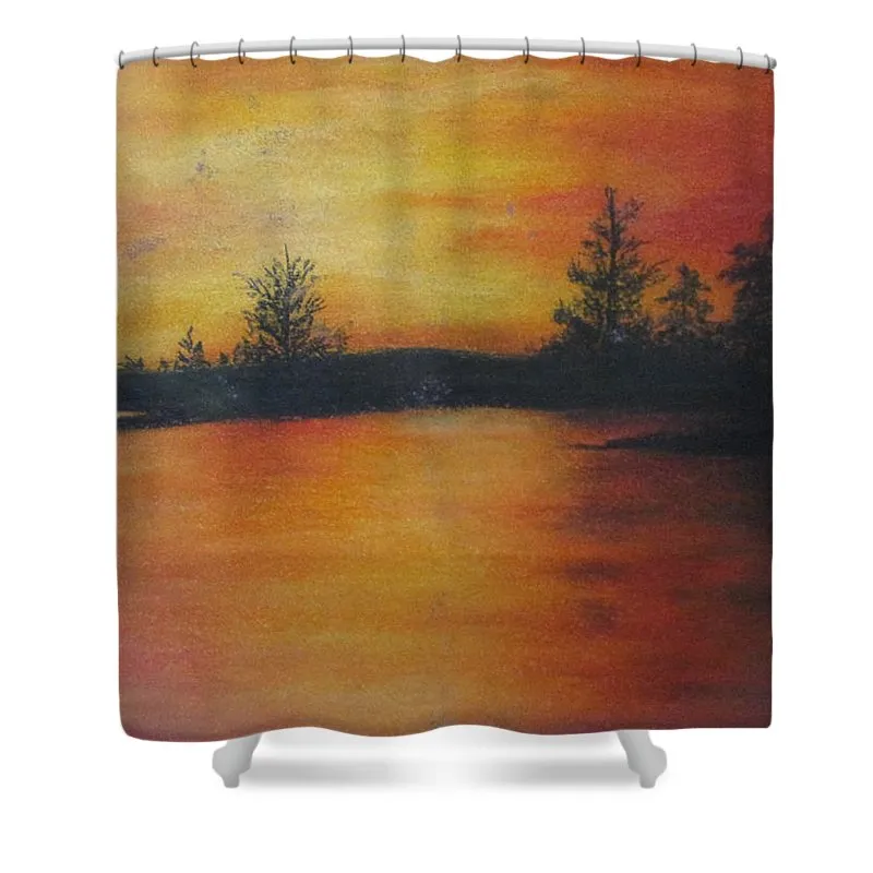 Red Sunset - Shower Curtain