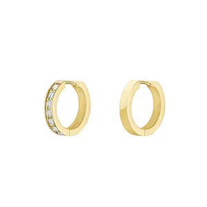 Rosefield Crystal Hoops Gold Earrings JECHG-J571