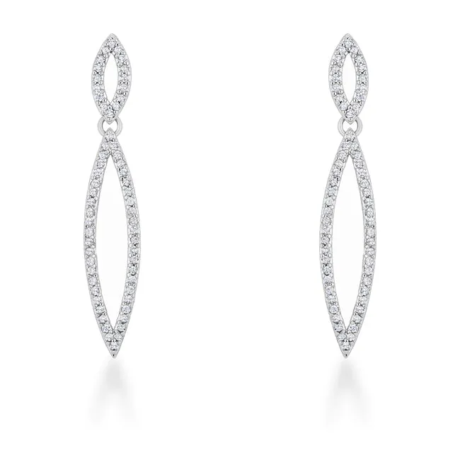 Sara Delicate Double Teardrop Dangle Earrings | 1.2ct