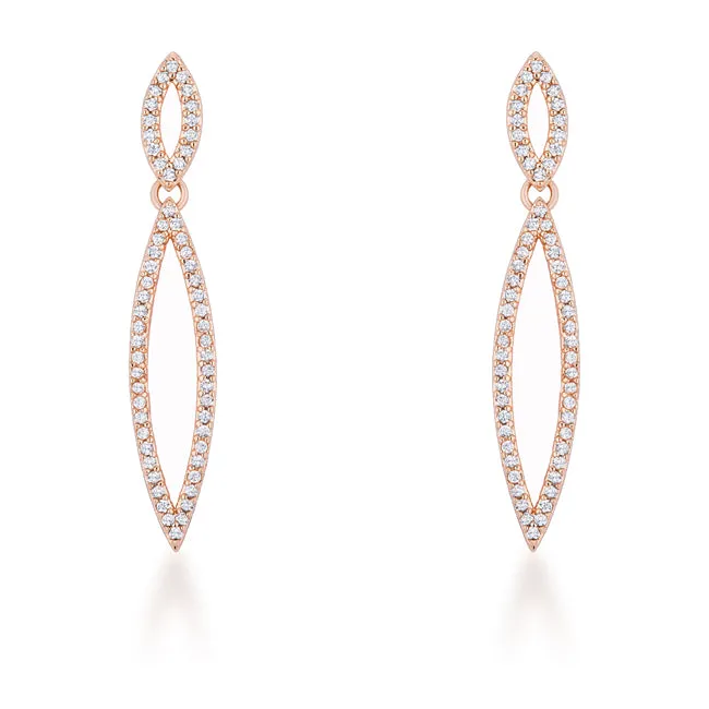 Sara Delicate Double Teardrop Dangle Earrings | 1.2ct