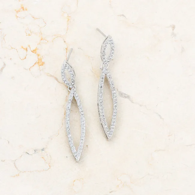 Sara Delicate Double Teardrop Dangle Earrings | 1.2ct