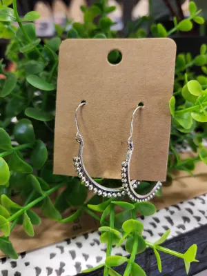 Silver Delicate Hollow Hoop Earrings