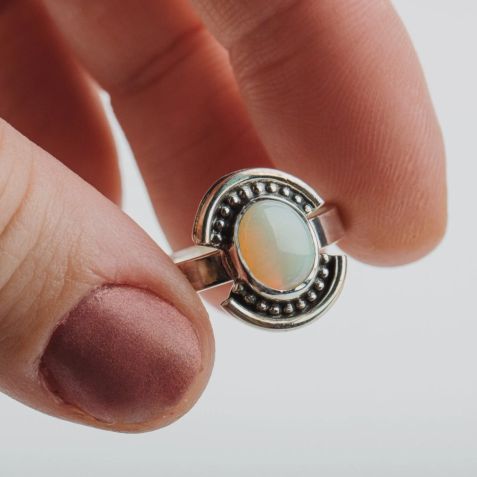 Size 8.5 Opal Shield Ring