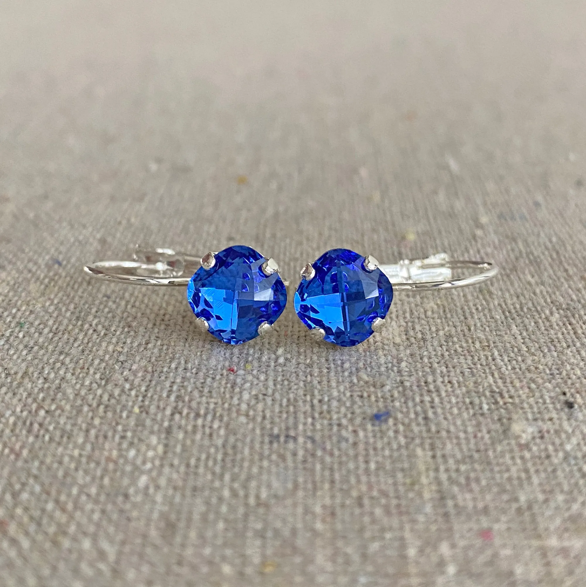 Small Cushion Leverback Earrings