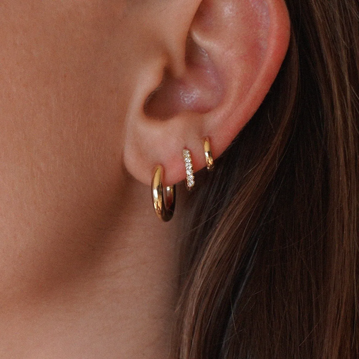 Solid Mini Goddess Hoops