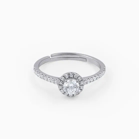 Solitaire 925 Silver Engagement Ring