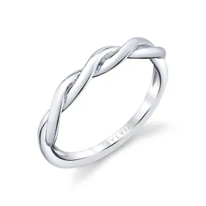 Spiral Wedding Band - Yasmine 14k Gold White