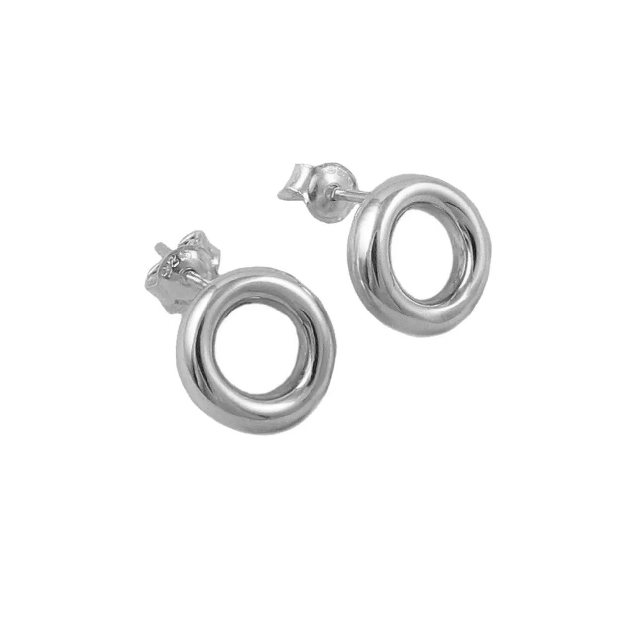 Sterling Silver Small Circle Earrings