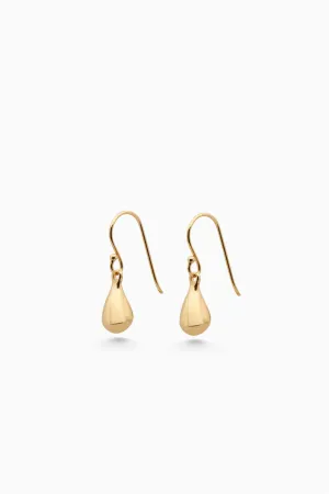 Tear Drop Hook Earrings | Gold