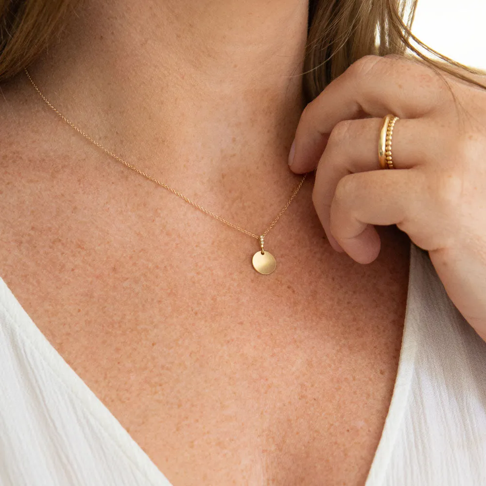 The Petite Round Tag Necklace