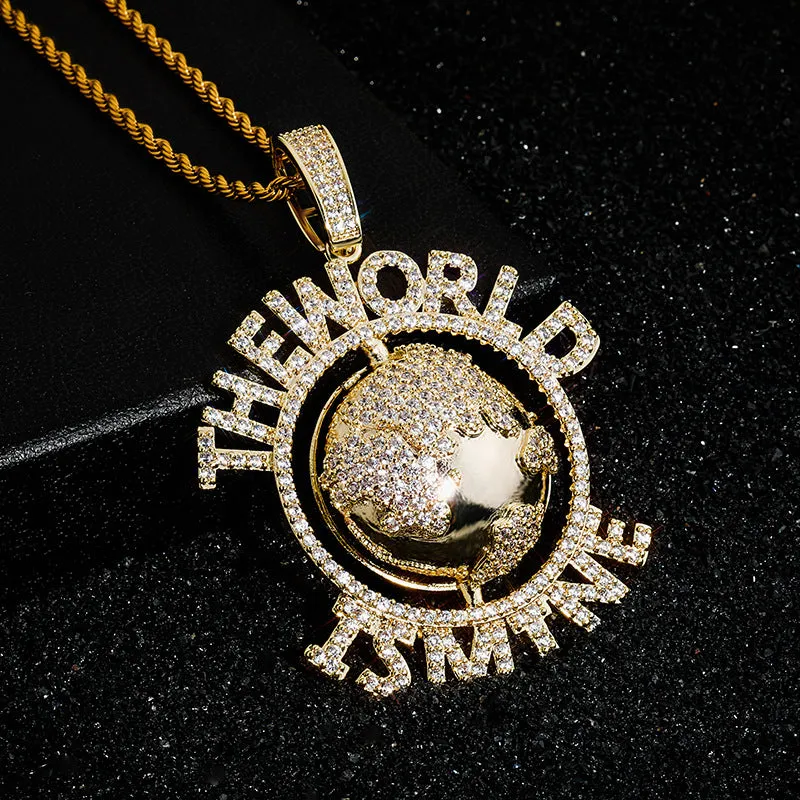 “The World Is Mine” Hip Hop Pendant