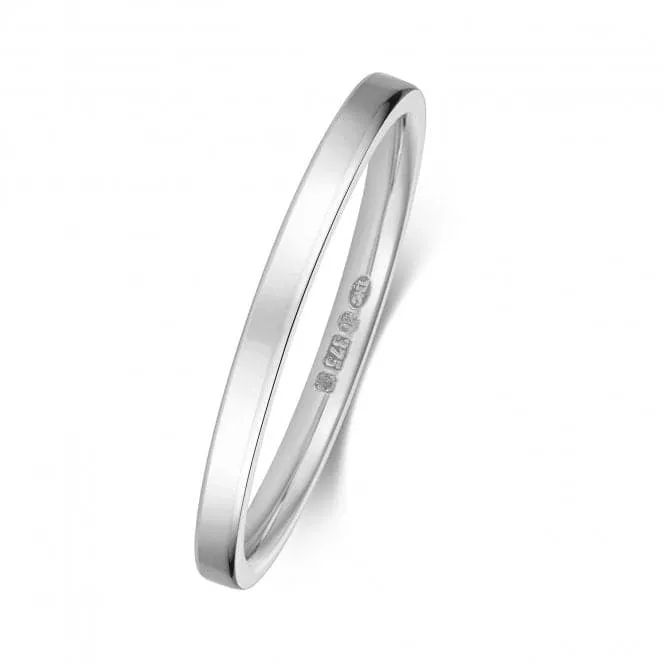 Wedding Band 9K Flat Court 1.7mm-1.7 Wedding  Ring W120WH