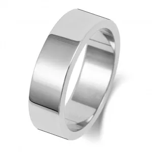 Wedding Band 9K Flat Flat 6 mm - 1.25 Wedding  Ring W176WL