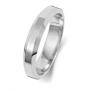 Wedding Band Platinum Wedding Bevelled Edge Ring WP144L