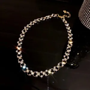 XN060 - Elegant Pearl Collar Necklace