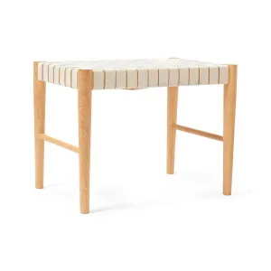 Zenica Stool [Light Oiled Oak & Natural white]